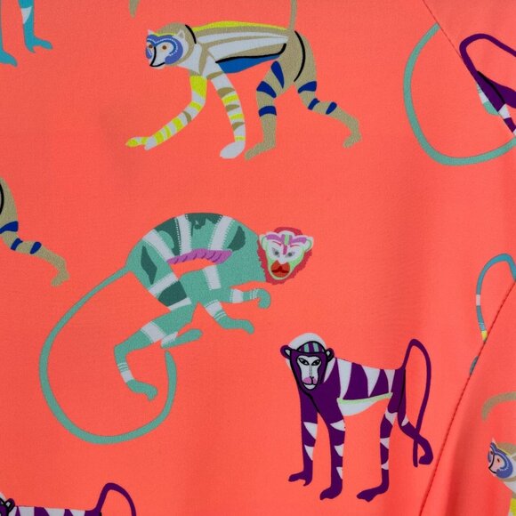 Tzu Tzu Womens Plus XXL Monkey Print Golf Top Pullover Stretch Athletic Shirt - Picture 11 of 12